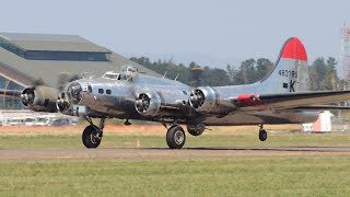 Saying goodbye to Evergreen's B-17 with a start up and takeoff from KMMV